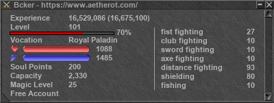 Signature for player Bcker