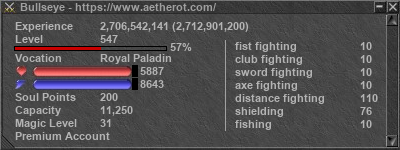 Signature for player Bullseye