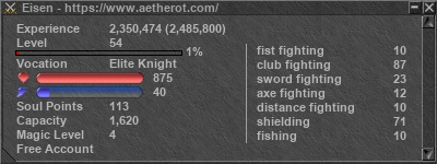 Signature for player Eisen