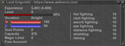 Signature for player Lord Grigoletti