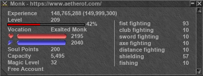 Signature for player Monk