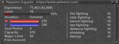 Signature for player Pequeno Gigante