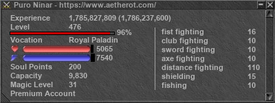 Signature for player Puro Ninar