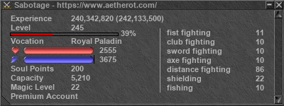 Signature for player Sabotage