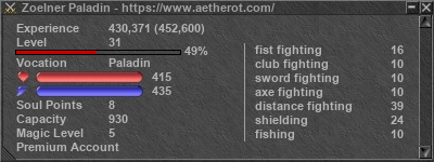 Signature for player Zoelner Paladin